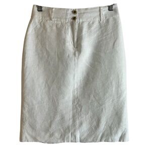 Banana Republic linen pencil skirt in white size 4 excellent condition